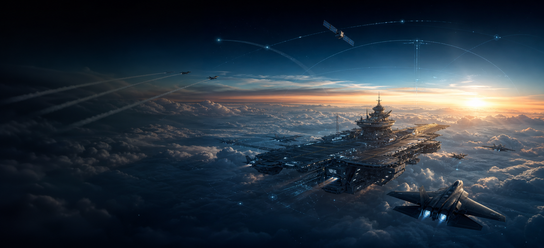 Screenshot of the Aegis Air Command 4D aerospace website demo